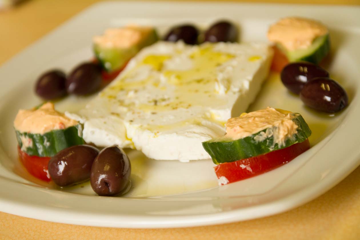 Feta Cheese and Olive Plate